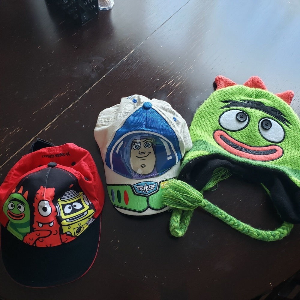 Toy Story and Yo Gabba Gabba hat bundle, toddler